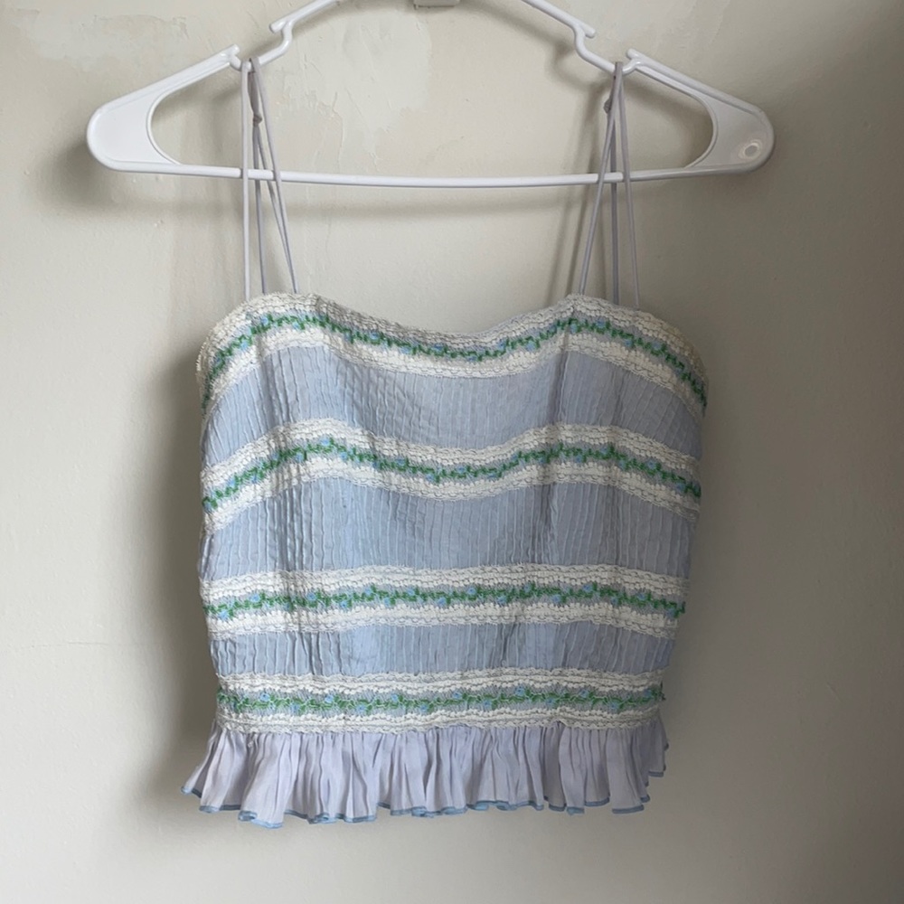 Reformation Vintage Handmade Lace Top